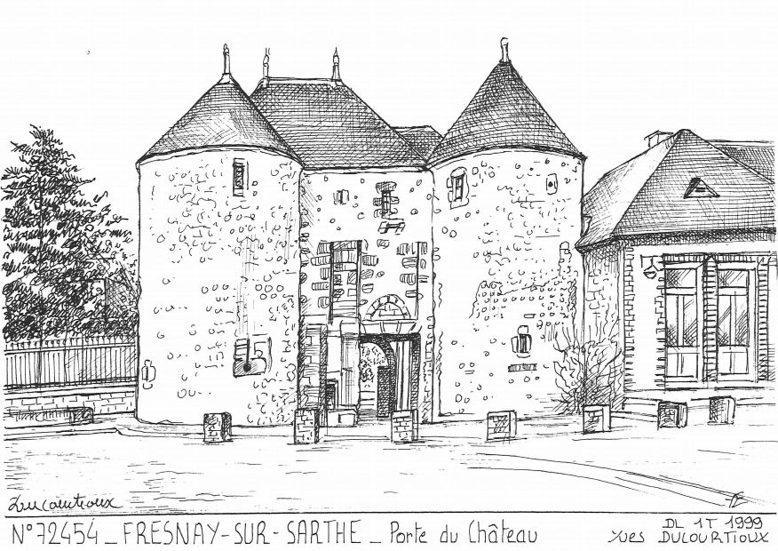 N 72454 - FRESNAY SUR SARTHE - porte du château